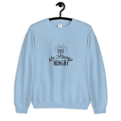 "Mr Always Hungry" Sweater - Light Blue 2XL