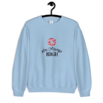 Pull "Mrs Always Hungry" - Bleu Clair 2XL