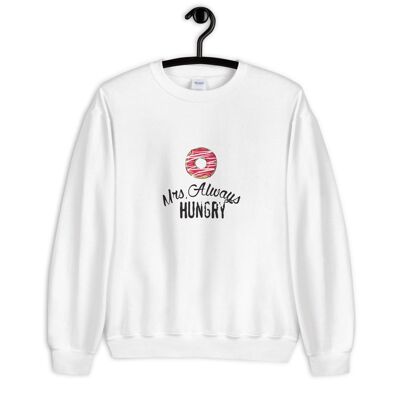 Mrs Always Hungry Sweater - White 4XL