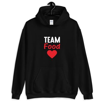 Felpa con cappuccio "Team Food Love" - Nera
