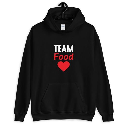"Team Food Love" Hoodie - Schwarz 5XL