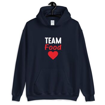 Sweat à capuche "Team Food Love" - Marine 1