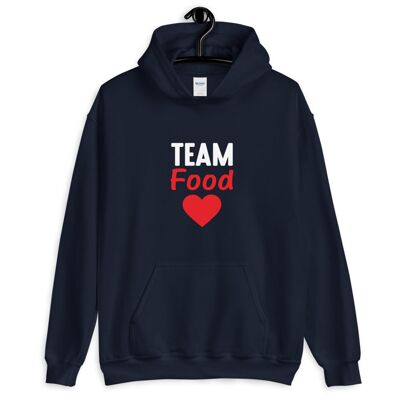 Felpa con cappuccio "Team Food Love" - Navy 2XL