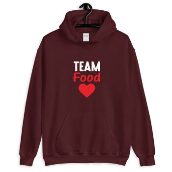 Sweat à capuche "Team Food Love" - Bordeaux 1