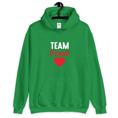 Sudadera con capucha "Team Food Love" - Verde irlandés