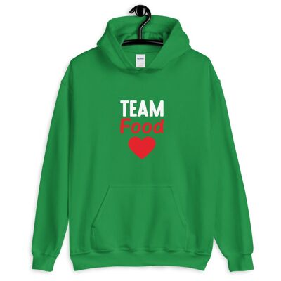 "Team Food Love" Hoodie - Irish Green 2XL