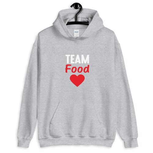 "Team Food Love" Hoodie - Sportgrau