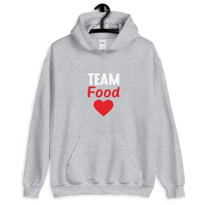 Sudadera con capucha "Team Food Love" - Gris deportivo 5XL