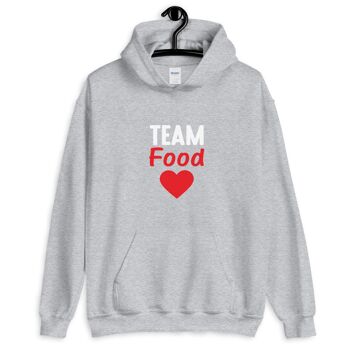 Sweat à capuche "Team Food Love" - Gris Sport 5XL 1