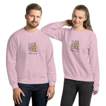 Pull "Cat & Pizza True Love" - Rouge 2XL 4