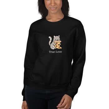 Pull « Cat & Pizza True Love » - Chiné Foncé 2XL 5