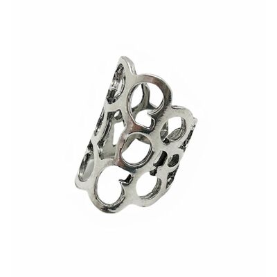 Labyrinth ring in 3.5 silver plated