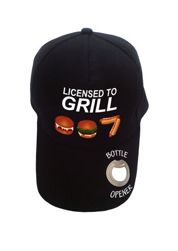 Licensed to grill 007 casquette de baseball noire