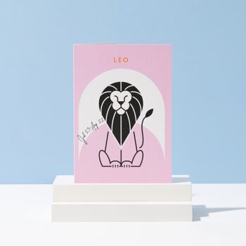 Carte d'anniversaire Lion | Zodiaque | signe astrologique | Horoscope 1