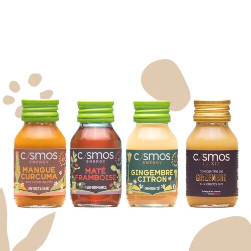 Gamme complète Cosmos 96 shots + présentoirs premium offerts