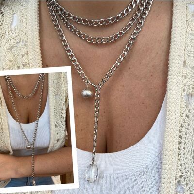 Tracy Silver - Wrap Around Necklace