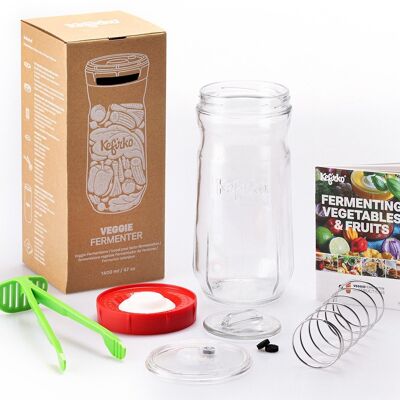 Kefirko Veggie Fermentation kit 1.4L - BPA Free Materials - Red