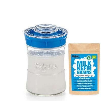 Kefirko Kefir Kit with Organic Milk Grains (848ml) - Blue
