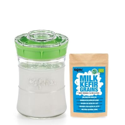 Kefirko Kefir Kit with Organic Milk Grains (848ml) - Green