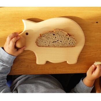 Planche à petit-déjeuner en bois avec motif cochon 3
