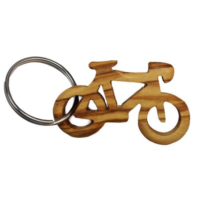 Wooden bike keychain