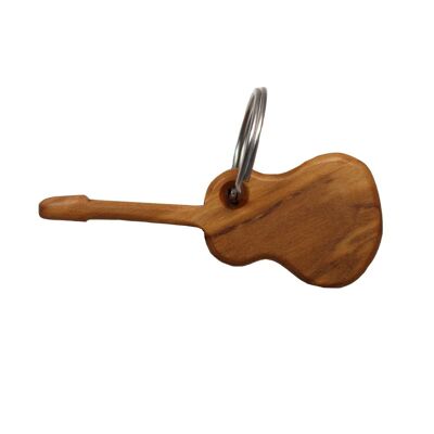 Wooden guitar key ring