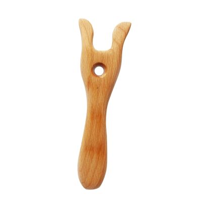 Tenedor de tejer de madera, juguete para niños