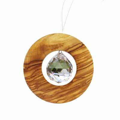 Décoration de fenêtre en bois avec cristal au plomb 30mm