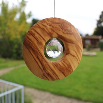 Décoration de fenêtre en bois avec cristal au plomb 30mm 3