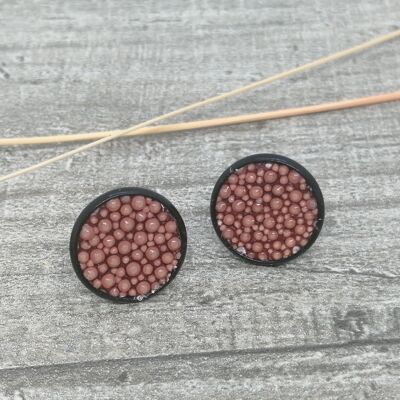 Pendientes - Marítimo - roggelder - negro/coral