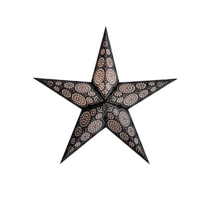 Paper star Marrakesh black and white for hanging