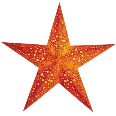 Paper star Mono Orange to hang up