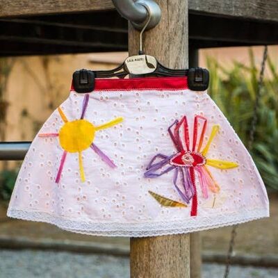 Modelo Falda Infantil Sol y Flor Ràfia