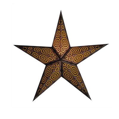 Papel estrella Marrakesh marrón/amarillo para colgar