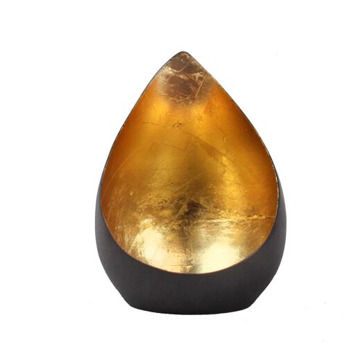 Teelichthalter, Teelichtschale Flame bronze/gold