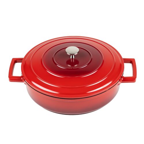 LOW CASSEROLE WITH LID ONE 28 CM - ALL STOVES INCL INDUCTION