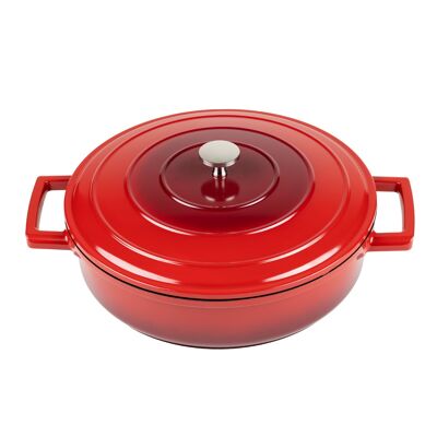 LOW CASSEROLE WITH LID ONE 28 CM - ALL STOVES INCL INDUCTION