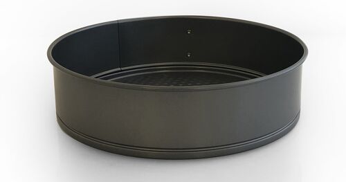 GREY NON-STICK ROLLED STEEL CAKE WITH REMOVABLE  FUND 24 CM