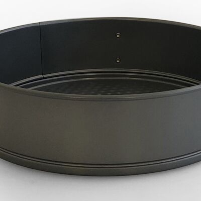 GREY NON-STICK ROLLED STEEL CAKE WITH REMOVABLE  FUND 26 CM