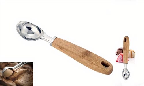 ICE CREAM SPOON WITH BAMBOO CORD
