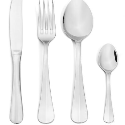 CUTLERY SET WITH CASE 24 PIECES S/S BAGUETE  ( 6 KNIFE + 6 SPOON + 6 FORK + 6 TEA SPOON ) - Made in Portugal