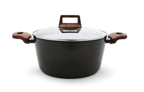 PAN WITH GLASS LID OSLO 24 CM -ALL STOVES INCL INDUCTION