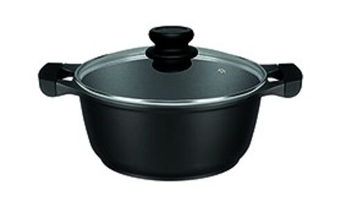 CASSEROLE WITH GLASS LID BIO FOOD 20 CM - INDUCTION