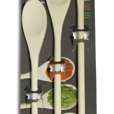 SET 3 TABLE SPOONS WOOD