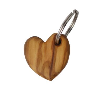 Wooden heart keychain