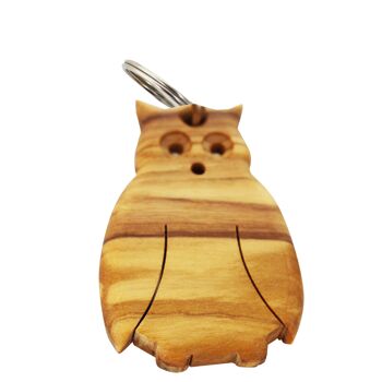 Porte-clés hibou en bois 2