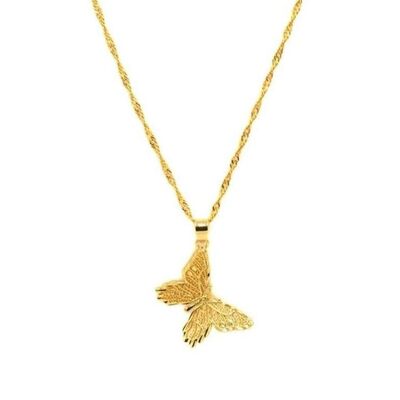 BUTTERFLY NECKLACE GOLD - CORAZUL "PAPILLON"