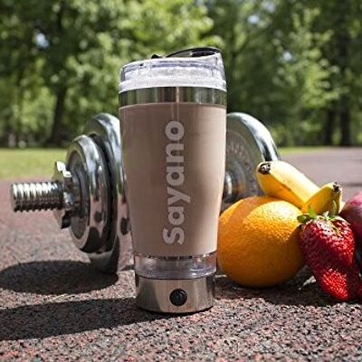 Sayano Professional - Elektrischer Eiweißshaker/Proteinshaker (USB, Akku) mit Proteinfach (450 ml)