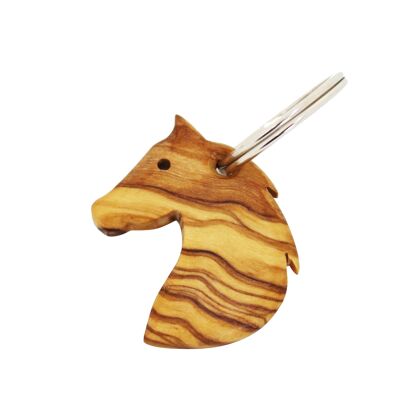 Wooden horse keychain
