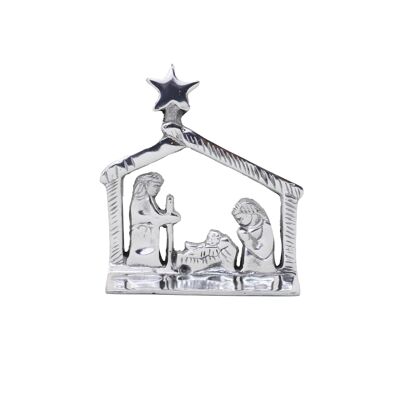 Figurine de la Nativité en étain, décoration de Noël